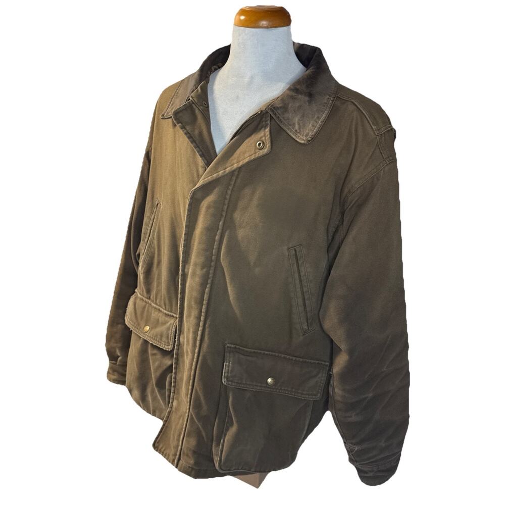 Size XL - Men’s Cabela's Jacket - Canvas Leather Collar